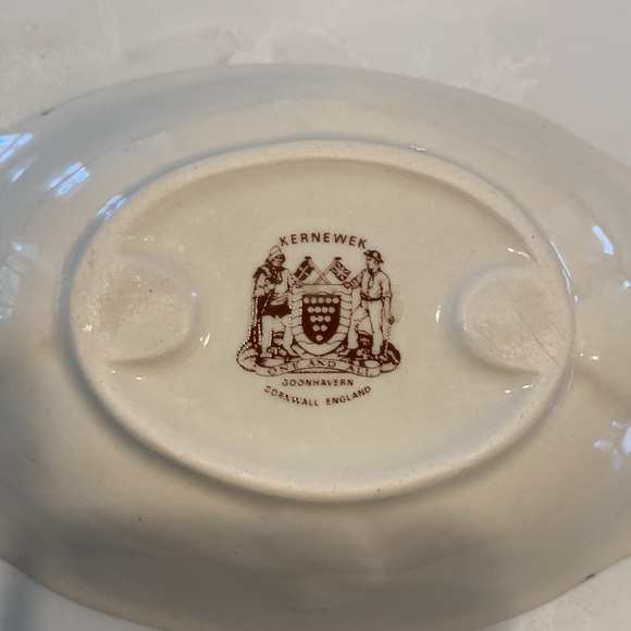 Vintage Soap Dish-Kernewek stoneware Goonhavern Cornwall England- delicate rose - Picture 5 of 5